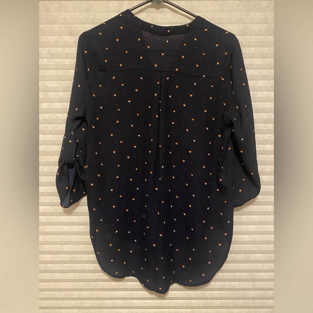 Navy Split Neck Blouse - image 2